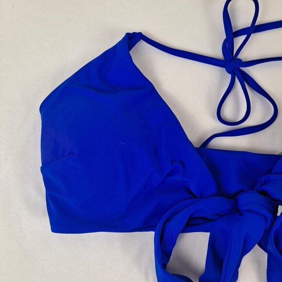 Holipick Size Small Cobalt Blue Bikini CutOut on Bottoms Ties on Bikini Top NWT - Picture 9 of 15